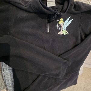 Disney Tinkerbell Black Fleece Pullover Sz XS